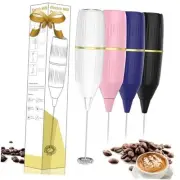 Milk Frother Handheld,Mini Drink Mixer and Coffee Blender Frother for White