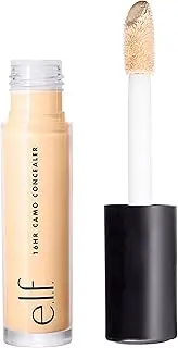 [e.l.f.] 16HR Camo Concealer Full Coverage Lightweight Conceals Corrects Contours Highlights Dries Matte Shades + 27 Colours Ideal for All Skin Types 6ml, Light Sand, 6 ml