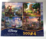 Disney Thomas Kinkade Jigsaw Puzzle Pack 2000 Pieces Four 500 Piece Puzzles