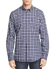 Barbour L114503 Mens Navy Endsleigh Twill Tattersall Slim Fit Shirt Size S