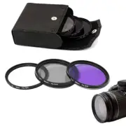 Camera Lens 52MM 55MM 58MM UV+CPL+FLD 3 in 1 Lens Filter Set With Bag For Cannon