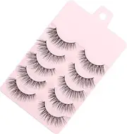 [Vaguelly] Realistic Handmade False Lashes 5 Sets for Women Comfortable Wear Long Thick Natural Look