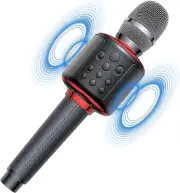 Bluetooth Karaoke Microphone for Kids & Adults, Wireless Rechargeable Mic with B