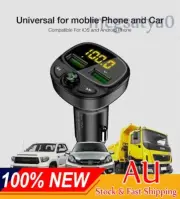 Bluetooth Car Phone Charger FM Radio 2 USB Wireless Adapter Cigarette Lighter