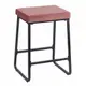 [特價]E-home Keely吉莉絨布黑腳吧檯椅-坐高66cm-四色可選粉紅色