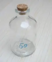 20pcs 50ml 20# Sample Vials Clear Glass Bottles with Corks Jars 72*42*12.5mm