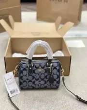 nwt Coach Mini Rowan Crossbody In Signature Chambray