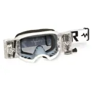 Rip N Roll Colossus Wide Vision System Motocross Goggles WVS MX RNR White