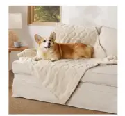 BEDSURE DOG & CAT REVERSIBLE BLANKET SOFT FLUFFY WASHABLE 30-40 INCH