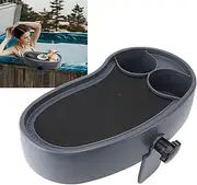 Anti Slip Hot Tub Serving Tray, Adjustable Hot Tub Tray with Cup Holder and Snack Compartment, Essential Hot Tub Accessories for Beverages, Easy to Attach to Bathtub