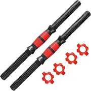 koolsoo Anti-Slip Dumbbell Bar Built Steel 1'' Dumbbells Handle Nut
