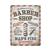 Nostalgic-Art Large Metal Plaque/Sign Wall Hanging Decor Barber Shop 30x40cm