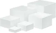6 Pieces Buffet Riser Dessert Table Display Set Square with Hollow Bottoms Food Risers for Buffet Table for Jewelry Brunch