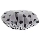 Shower Cap Women Reusable Bath Cap Large Shower Cap Heart Shaped Printed Shower