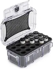 Evergreen 120mm Film Storage Case | Holds 18 Rolls of Medium Format Film | Preserve and Protect Your Film | Waterproof, Crushproof, & Freezer Safe (Film Not Included) (Clear)