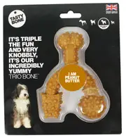 Tasty Bone Nylon Trio Bone Peanut Butter Dental Care Dog Chew Small