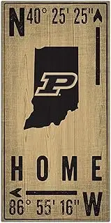Fan Creations NCAA Purdue Boilermakers Unisex Purdue Coordinate Sign, Team Color, 6 x 12