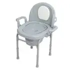 Portable Bedside Commode Chair 3 Adjustable Heights Mobile Toilet With XAT