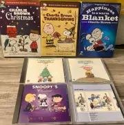 A Charlie Brown, Snoopy, & Peanuts Holiday DVD & CD Bundle/LOT,NEW