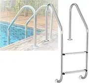 Swimming Pool Ladder, Entry and Exit Pool Step Easy Climbing 2/3 Steps, Pool Pedal Ladder for Water Park Fish Pond Outdoor Pool(2-Steps1.0mm)