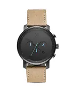Mvmt Chrono Tan Leather Strap & Gray Dial Chronograph, 45mm