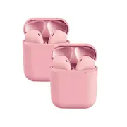 Catzon 2 Packs Wireless Earbuds inPods 12 Touch Control Bluetooth 5.0 Earbuds Earphone with Storage Case-Pink