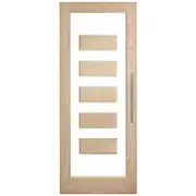 Corinthian 2040 x 920 x 40mm External Door White Oak Lumina Translucent Glass ALUM5TR