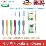 GUM Proxabrush Go-Betweens Cleaner Angled Interdental Brushes Plaque Floss All