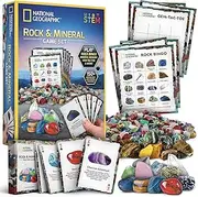 NATIONAL GEOGRAPHIC Rock Bingo Game - Play Rock Bingo, Mineral Memory, Gemstone Trivia, & Card Games, Collection Includes Over 150 Rocks and Minerals, Amazon Exclusive Educational STEM Toy for Kids