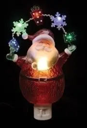 Santa w/Snowflakes Night Light 164072 NEW