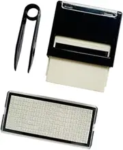 ａ aternee Slot Flip Back Inking Stamp Printing Stamp DIY Custom Self Inking Address Rubber Stamp Kit, Black, 18mmx47mm