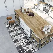 Kitchen Rug 240_x_50_cm Cementine Slate Vinyl Non-Slip and Washable Vinyl Kitchen Runner Kitchen Mat Non Slip and Washable Kitchen Runner 100% Made in Italy