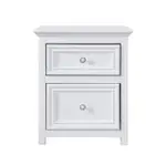 [James Lane] Mandalay Bedside Table White - 2 Drawer