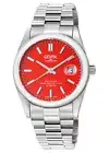 Gevril Men's 48932B West Village Swiss Automatic Sellita SW200 Red Dial Watch