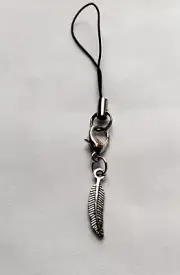 Feather Cell Phone Charm Strap Dangle Angel Wing Key Chain Ring Fob Mirror Decor
