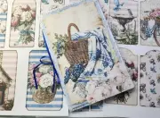 Junk Journal Booklet "FRENCH SUMMER" French Wine Cheese Bicycle LG 9"x6" 40pg