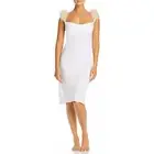 Sleeper Womens Voulez Vous Feather Trim Feather Maribou Nightgown White M NWT