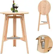 VRAXO Foldable Bar Table 78 cm Fir Wood -11.15KG,45532