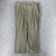 New Dockers Pants Men 40*30 Gray Mid Rise Flat Front Khaki Pockets Cotton