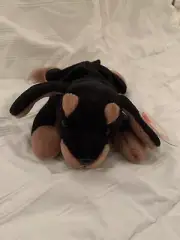 TY Beanie baby Doby the Doberman. 1996 Errors on tags -NWT