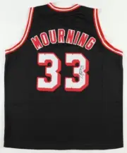 ALONZO MOURNING SIGNED AUTOGRAPHED MIAMI HEAT NBA JERSEY