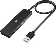 USB Hub, Tymyp 4-Port USB Hub, 5Gbps Transmission Speed, Simplify Your Setup with USB 3.0 Connectivity for Laptops, Xbox, Flash Drives, Hard Drives, Consoles and More