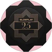 SLOWPLAY Nash Clay Poker Chips, 14 Grams Heavyweight Clay Composite, 40mm Large Chips in Bulk, Pack of 50 with Denomination of 25