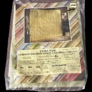 Vtg Window EXTRA WIDE Panel Curtain CHIFFON Light Green Retro #7060 62 X 81" USA