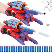 JONEG Web Shooters Toy for Kids 2 Pack, Toy for 3 4 5 6 7 8 Year Old Boy, Web Slinger Boy Toys with Spider Glove Launcher, Toys for Boys 4-6, Birthday Gifts for Boys 6-8