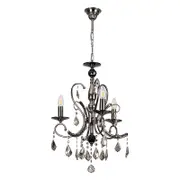 Vencha K-2013 3 Light Crystal Chandelier - Black/Chrome