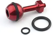 Aluminum 1/4 Inch Screw Ball Adaptor Mount Tripod Adapter Compatible with Hero 13 and Osmo Action Camera Diving Photo Studio Kit (Red)