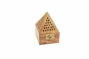 Small Wooden Hut Incense Cone Burner - 7.5cm