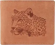 [MAWESHI] Men's Wallet | Slim Leather Wallet for Men | RFID Blocking | Multiple Card Holder | ID Window | Stylish Bifold Wallet | Men's Gift | 4.5 inches, Casual | American (Tan 4)
