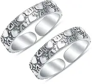 [LeCalla] 925 Sterling Silver Toe Ring for Women | Minimalistic Adjustable Pair of Toe-Rings | Mid Finger Bichhiya | Indian Toe Rings | Summer Beach Bare Foot Foot Jewelry